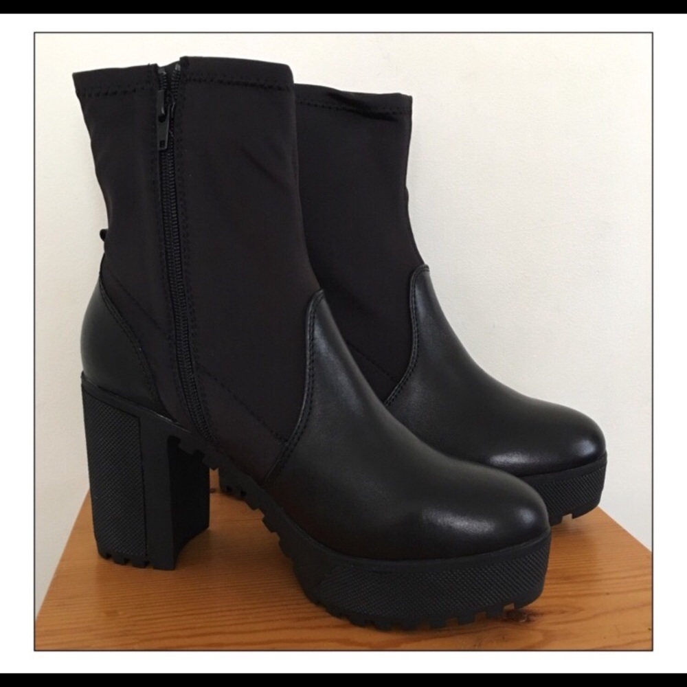 Atelje 71 black platform boots/ neoprene - Picture 2 of 4